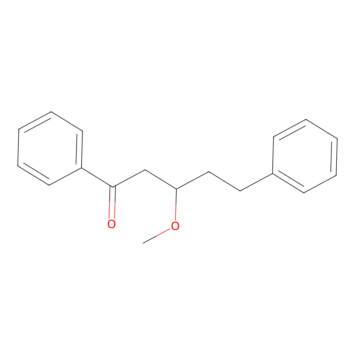 1-Pentanone, 3-methoxy-1,5-diphenyl- molecular structure, CAS 51238-86-9