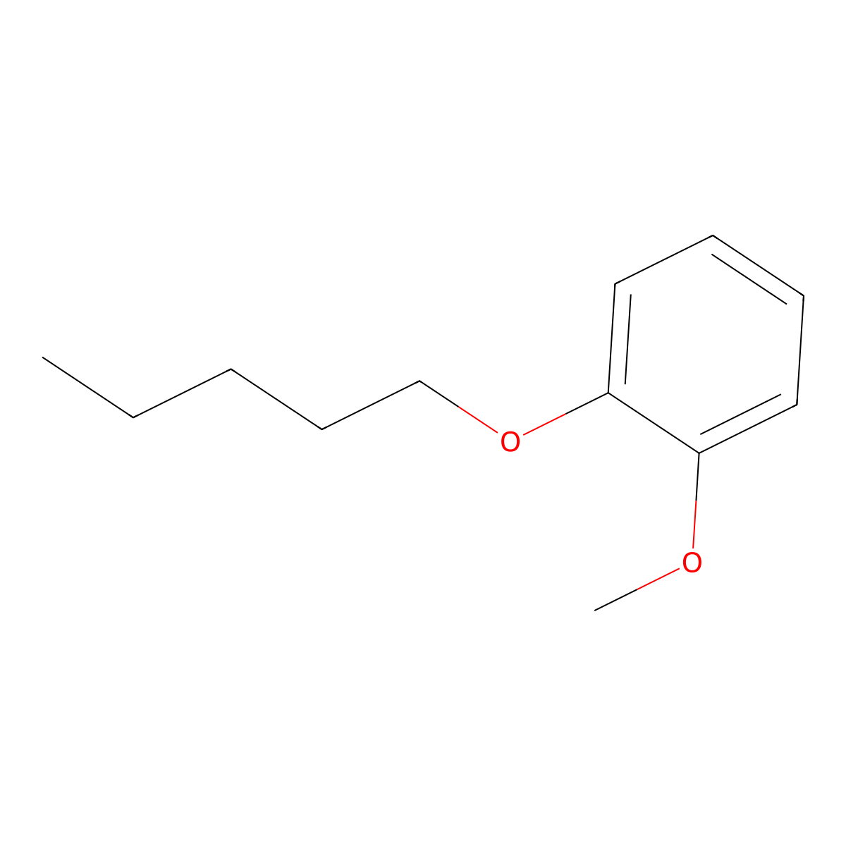 1-Methoxy-2-(pentyloxy)benzene molecular structure, CAS 51241-37-3