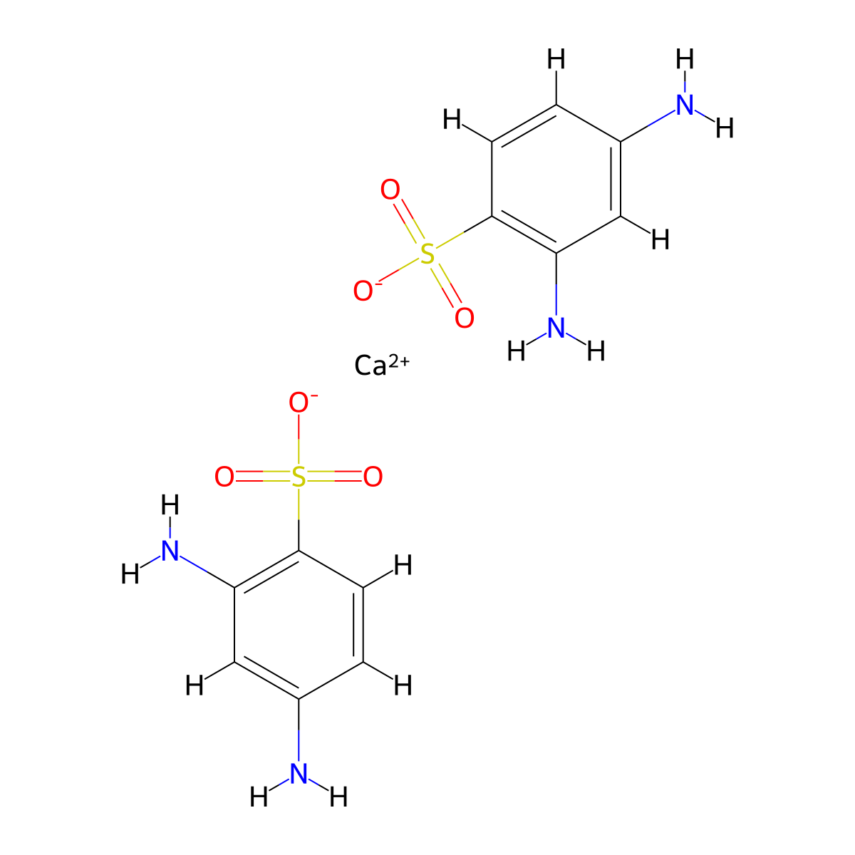 2,4-Diaminobenzenesulfonic acid, calcium salt molecular structure, CAS 51247-58-6