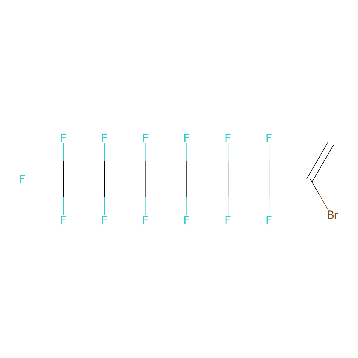 2-Bromo-3,3,4,4,5,5,6,6,7,7,8,8,8-tridecafluorooct-1-ene molecular structure, CAS 51249-64-0