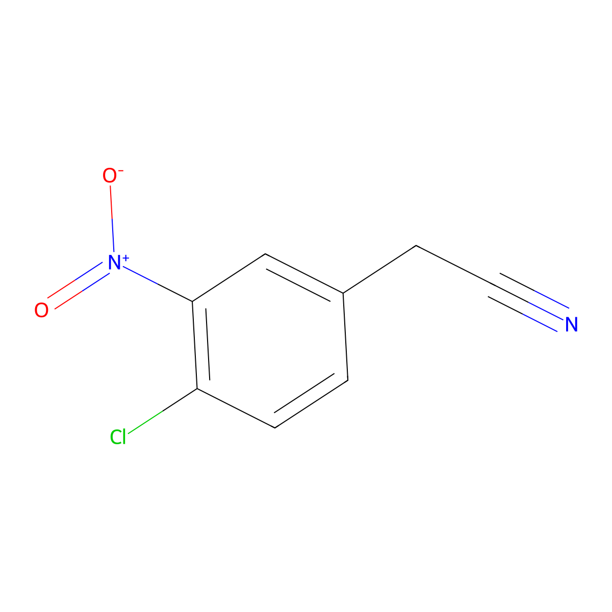 2-(4-Chloro-3-nitrophenyl)acetonitrile molecular structure, CAS 51250-90-9