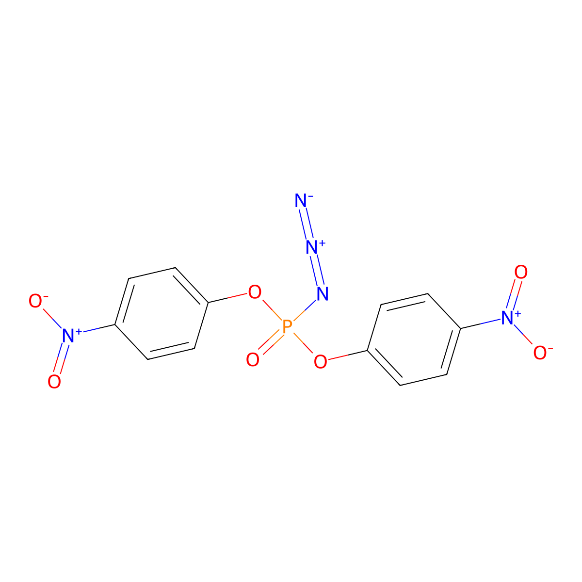 Bis(4-nitrophenyl) phosphorazidate molecular structure, CAS 51250-91-0