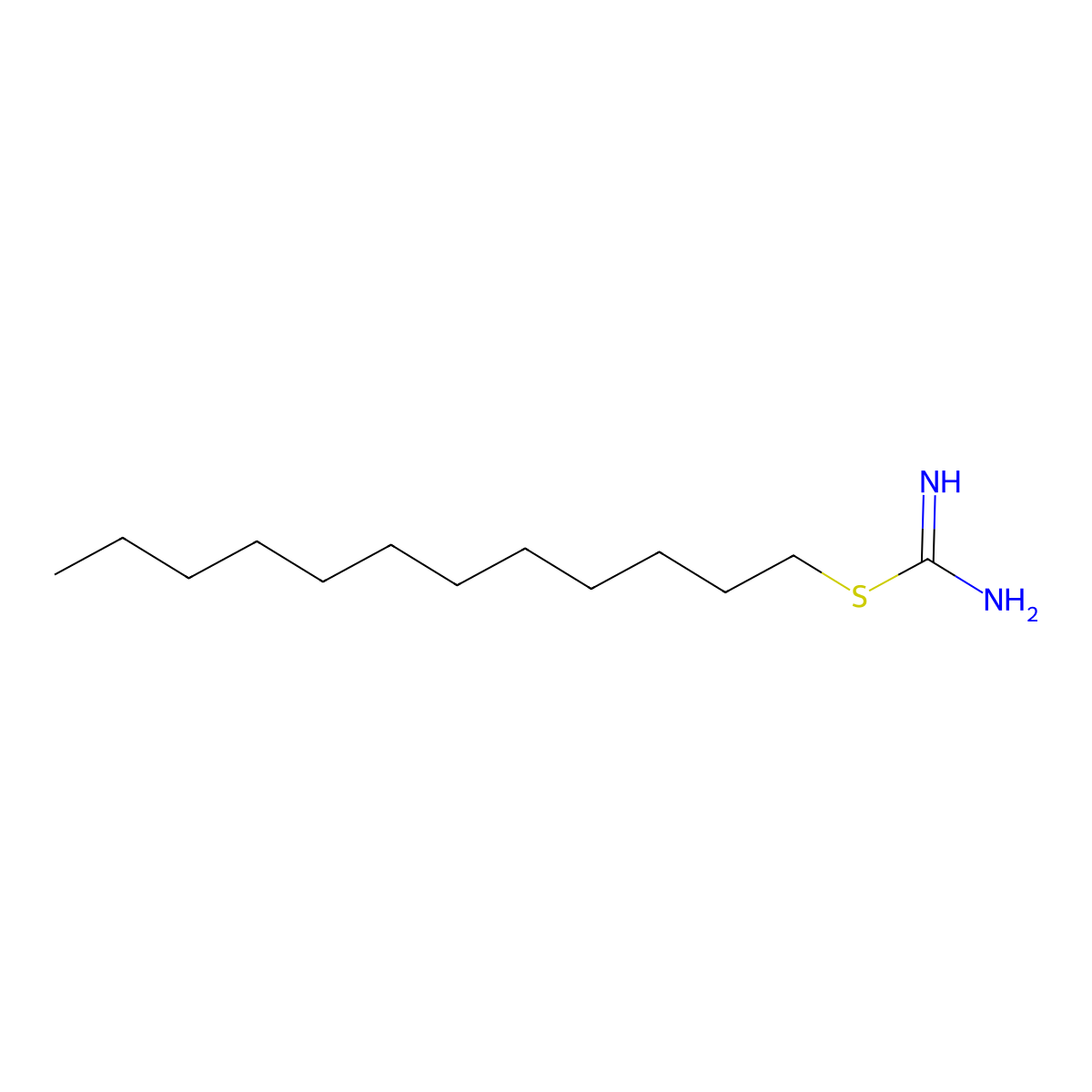 Dodecyl carbamimidothioate molecular structure, CAS 51253-51-1