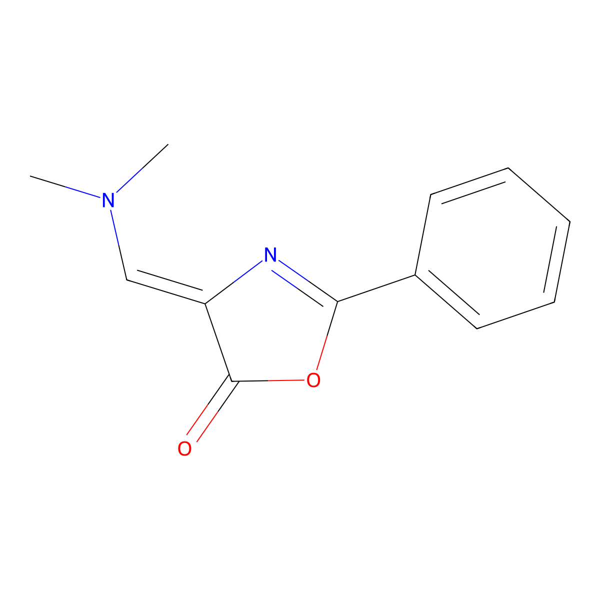 4-((Dimethylamino)methylene)-2-phenyloxazol-5(4H)-one molecular structure, CAS 51254-00-3