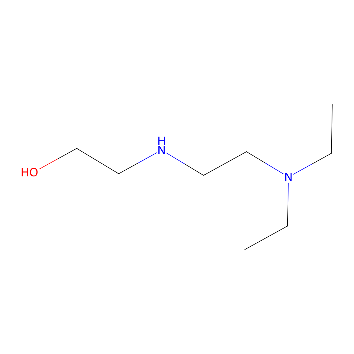 2-((2-(Diethylamino)ethyl)amino)ethanol molecular structure, CAS 51254-17-2