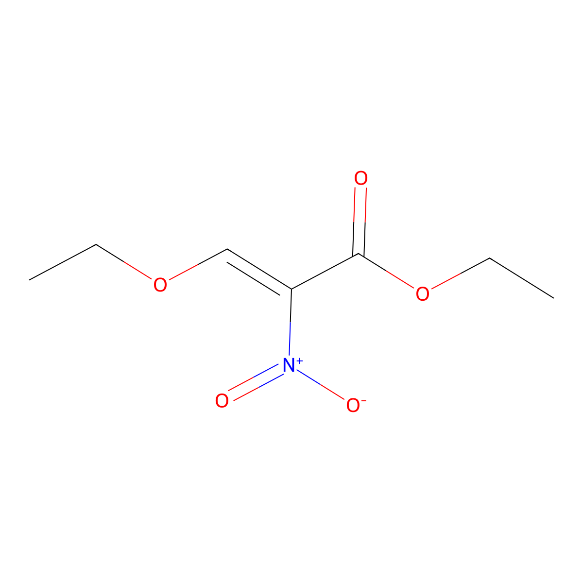 Ethyl (2Z)-3-ethoxy-2-nitro-2-propenoate molecular structure, CAS 51255-23-3