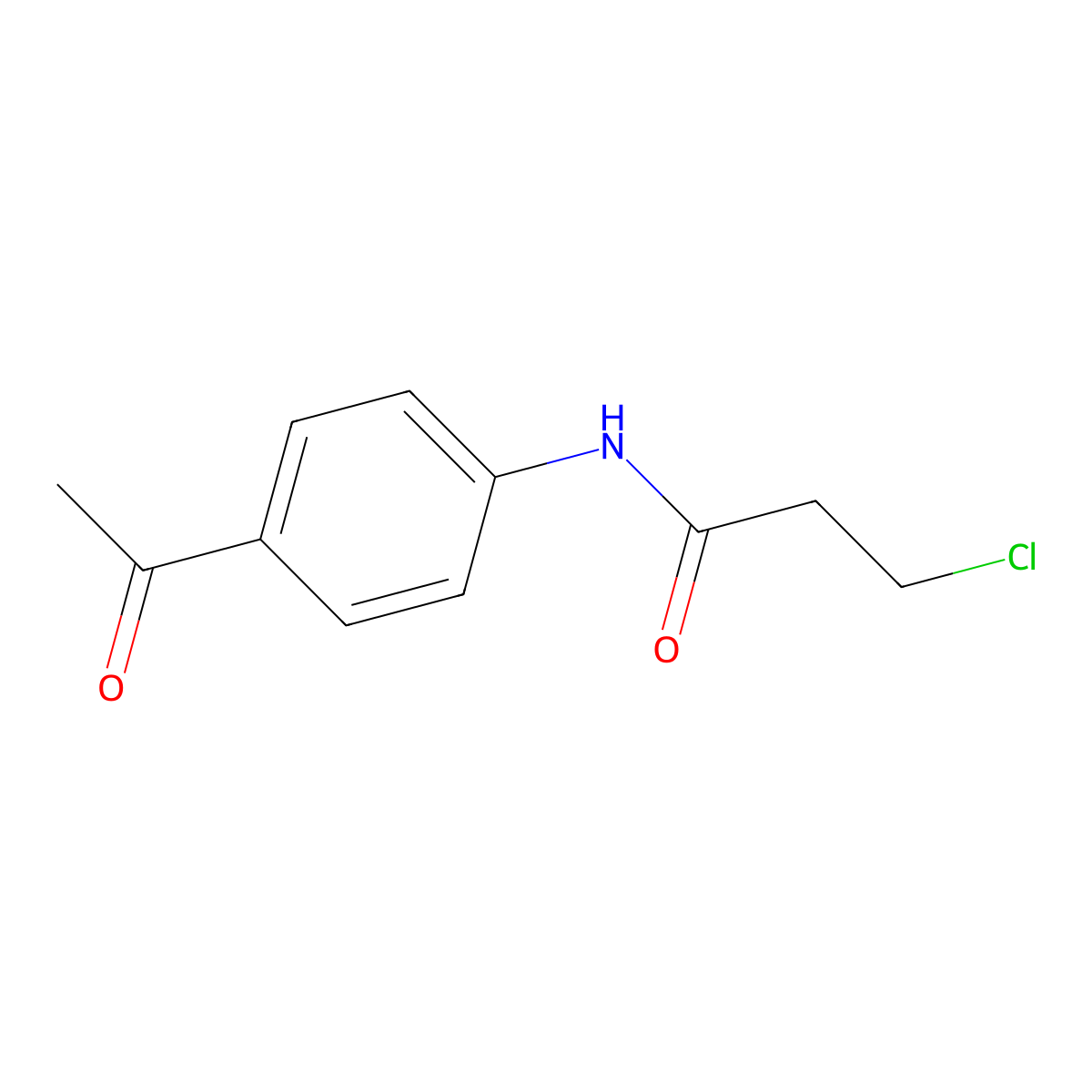 N-(4-acetylphenyl)-3-chloropropanamide molecular structure, CAS 51256-02-1