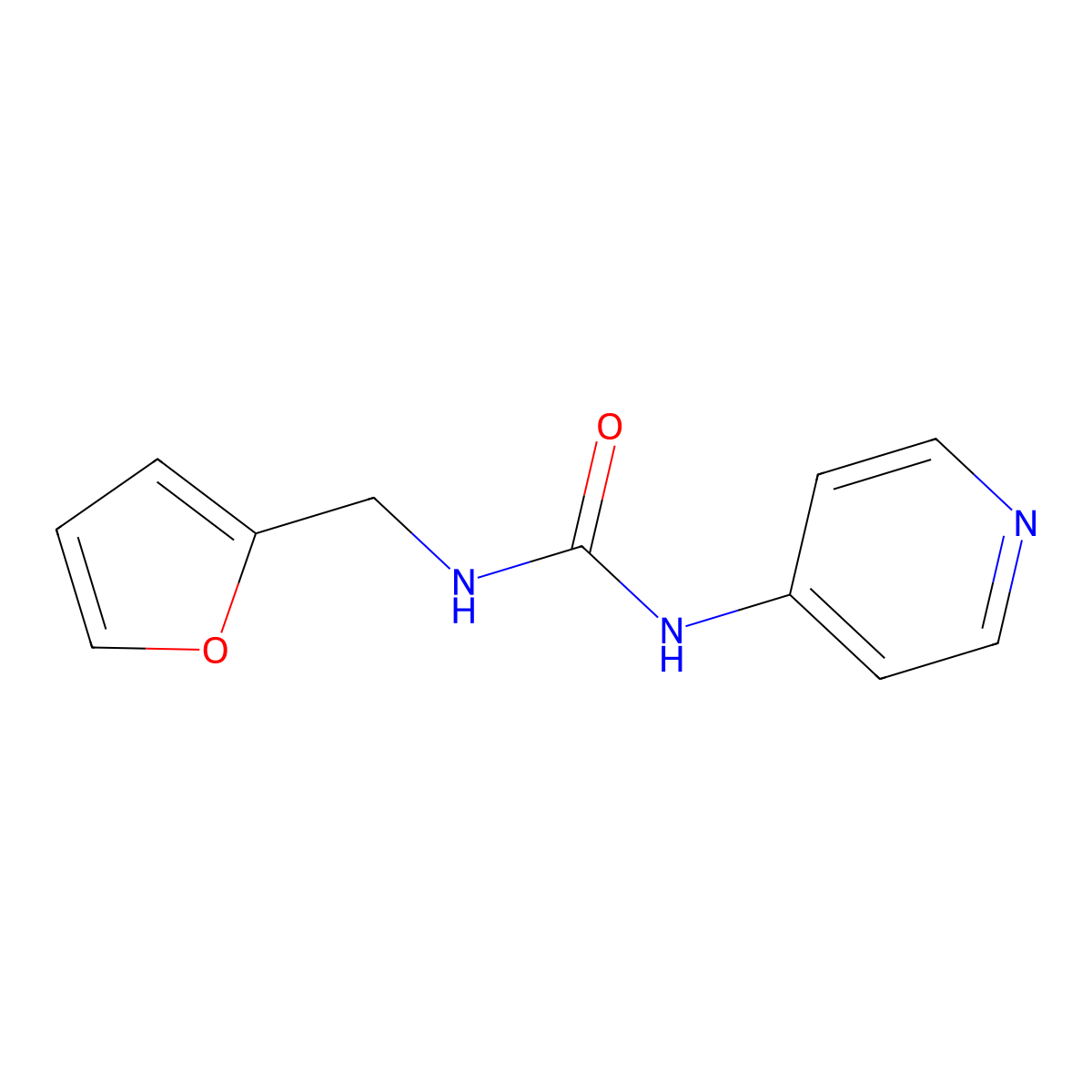 1-(Furan-2-ylmethyl)-3-pyridin-4-ylurea molecular structure, CAS 5126-01-2