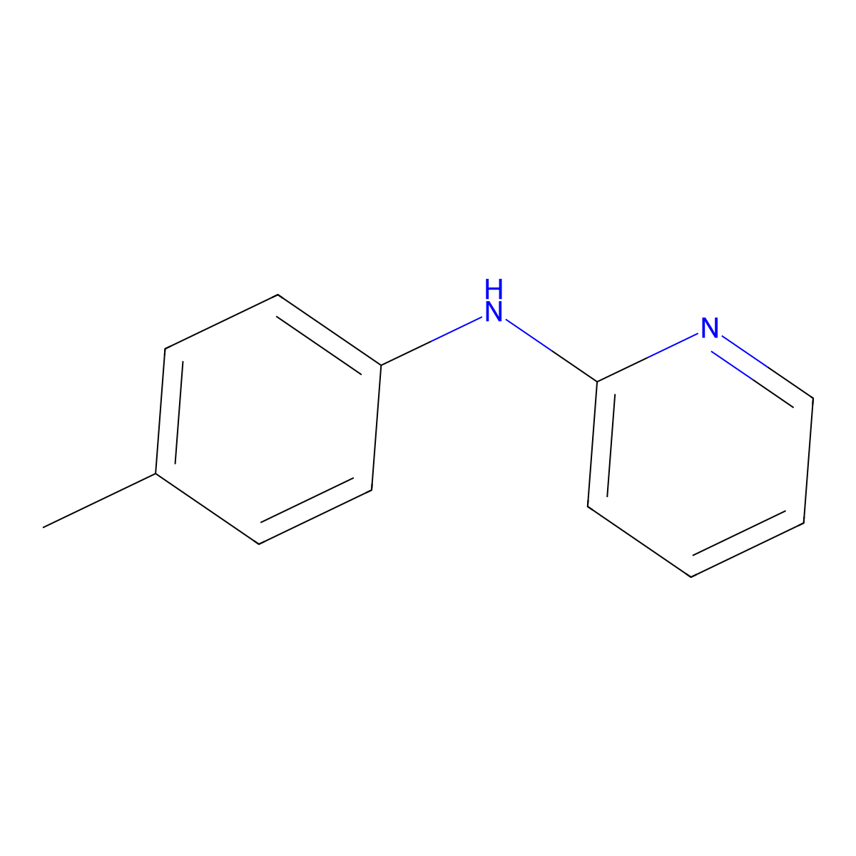 2-Pyridinamine, N-(4-methylphenyl)- molecular structure, CAS 51263-27-5