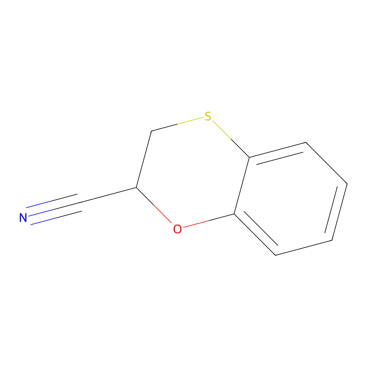 2,3-Dihydro-1,4-benzoxathiine-2-carbonitrile molecular structure, CAS 51263-42-4
