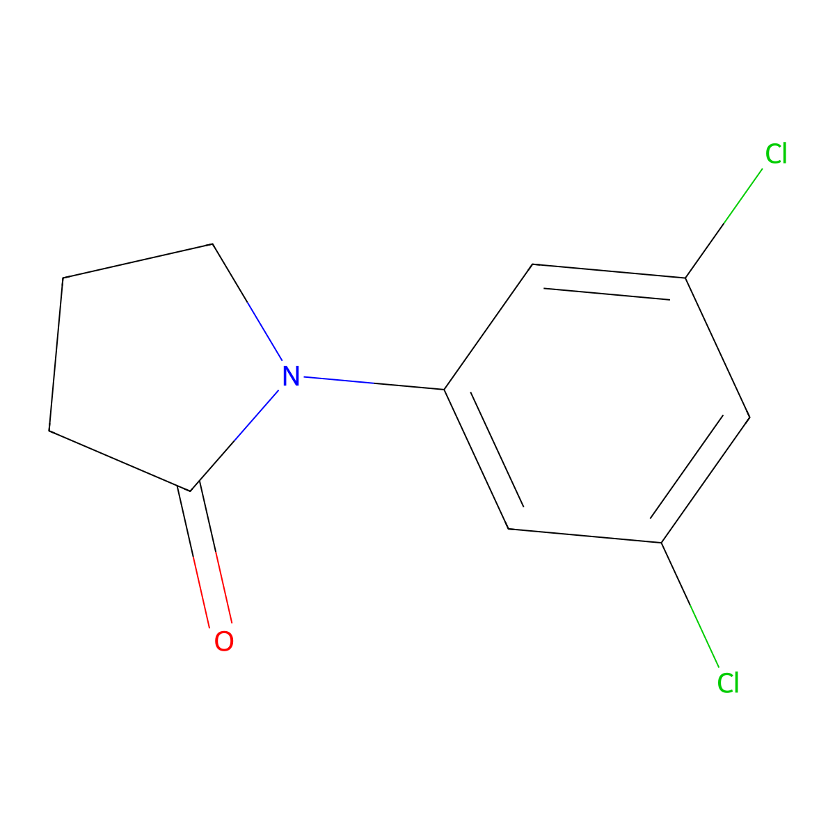 1-(3,5-Dichlorophenyl)pyrrolidin-2-one molecular structure, CAS 51263-94-6