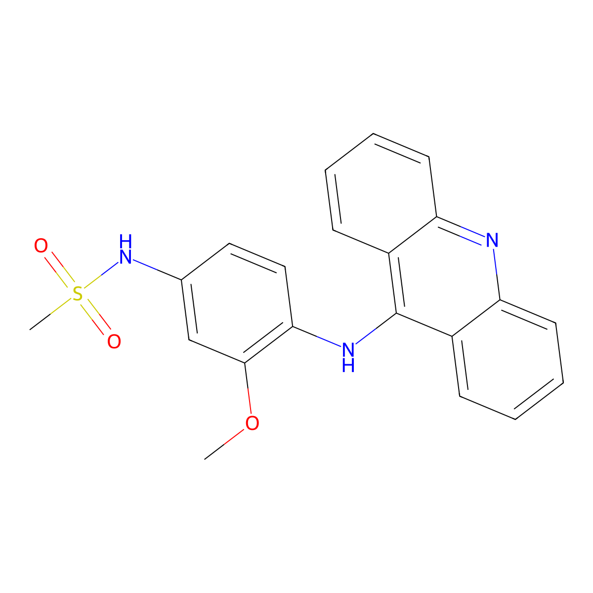 Amsacrine molecular structure, CAS 51264-14-3