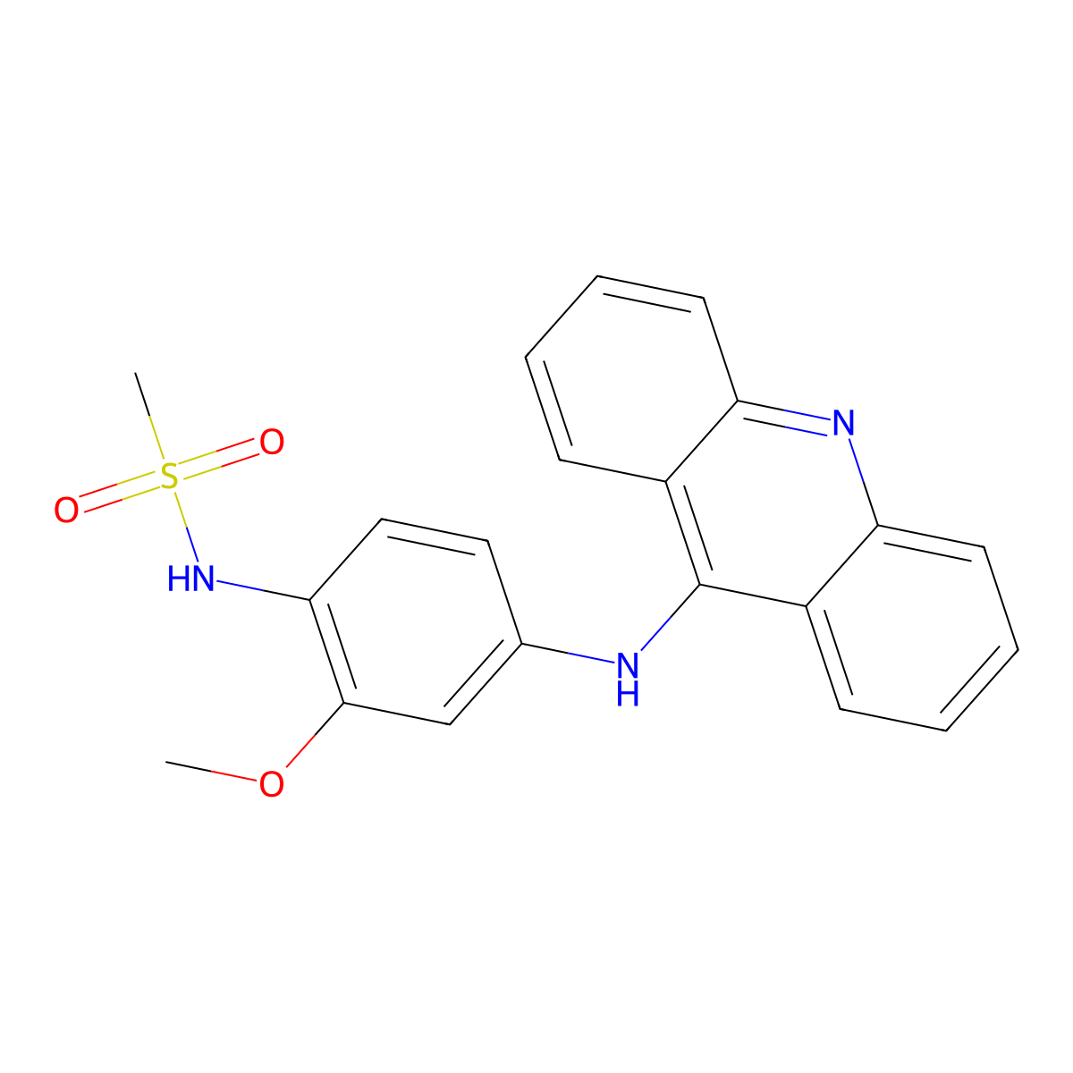 o-Amsacrine molecular structure, CAS 51264-17-6