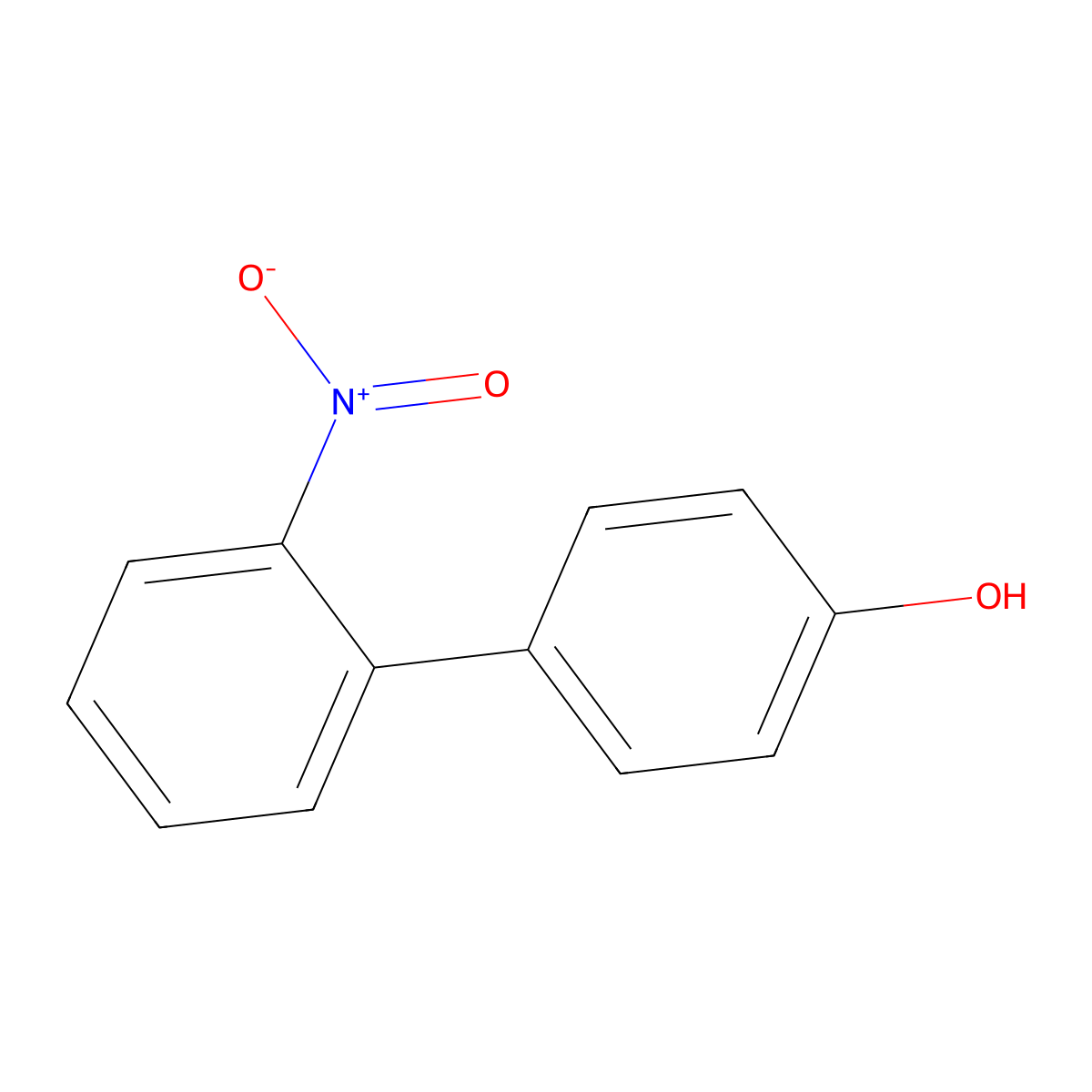 4-Hydroxy-2'-nitrobiphenyl molecular structure, CAS 51264-59-6