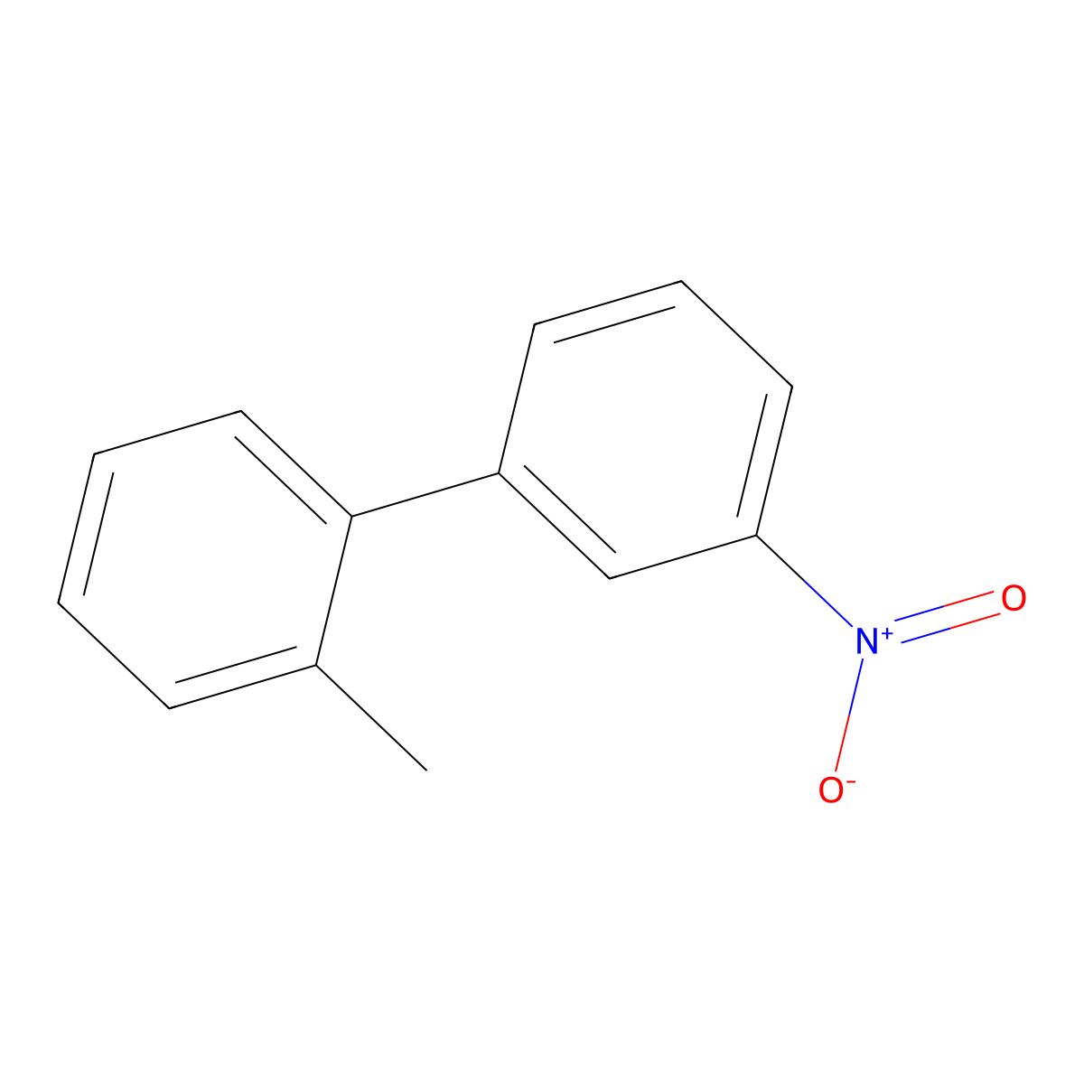 2-Methyl-3'-nitro-1,1'-biphenyl molecular structure, CAS 51264-60-9