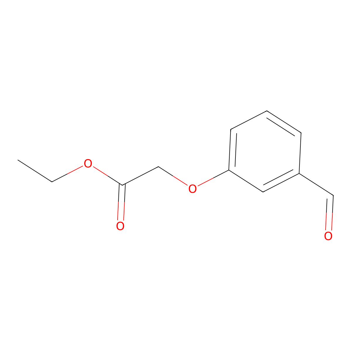 Ethyl 2-(3-formylphenoxy)acetate molecular structure, CAS 51264-68-7