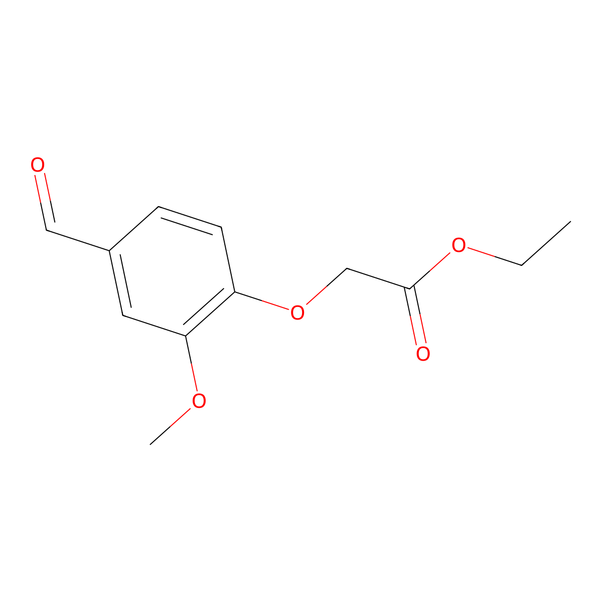Ethyl (4-formyl-2-methoxyphenoxy)acetate molecular structure, CAS 51264-70-1