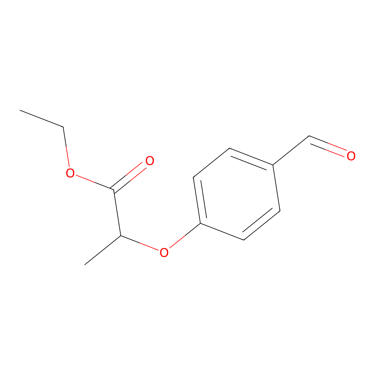 Ethyl 2-(4-formylphenoxy)propionate molecular structure, CAS 51264-73-4