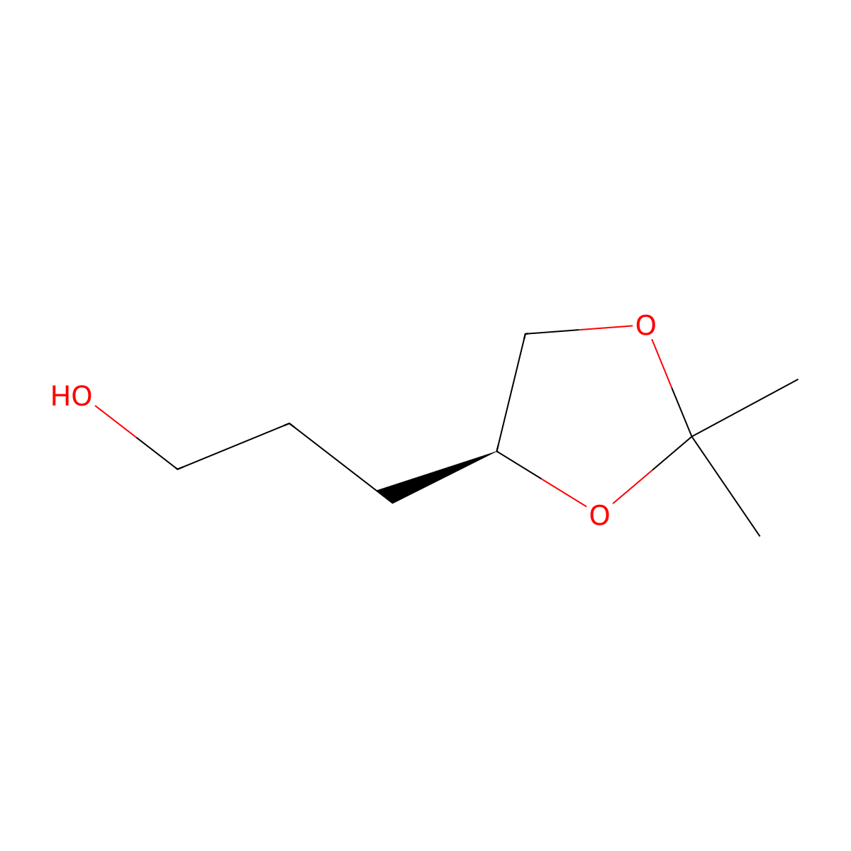 (S)-3-(2,2-Dimethyl-1,3-dioxolan-4-yl)propan-1-ol molecular structure, CAS 51268-87-2