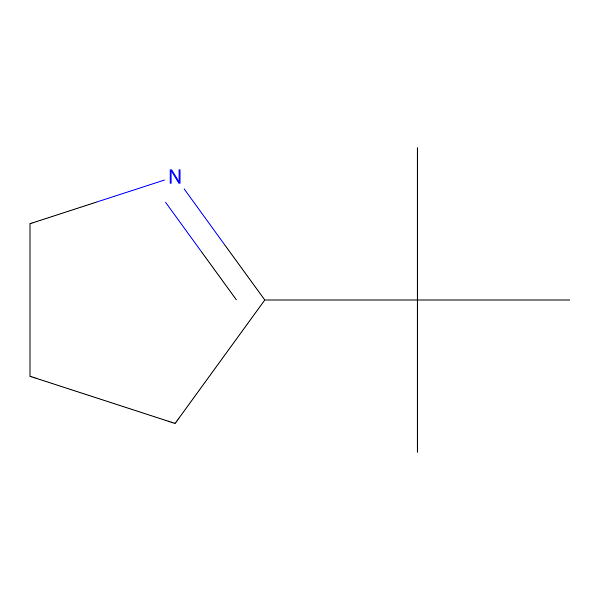 5-tert-butyl-3,4-dihydro-2H-pyrrole molecular structure, CAS 51269-70-6
