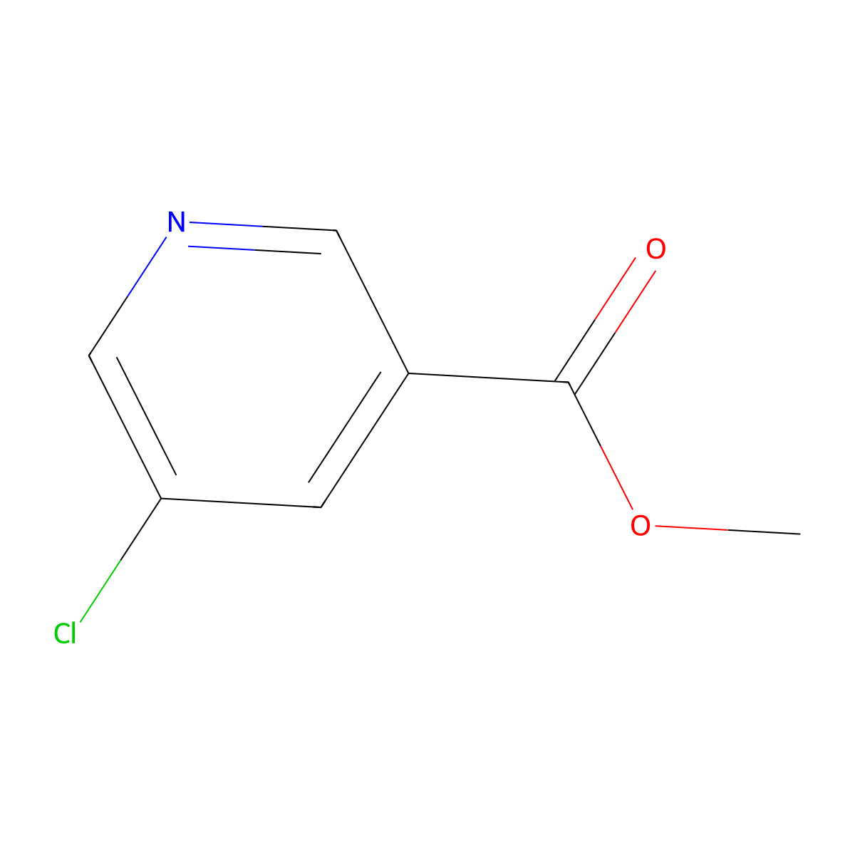 Methyl 5-chloropyridine-3-carboxylate molecular structure, CAS 51269-81-9