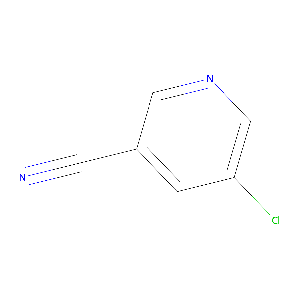 5-Chloropyridine-3-carbonitrile molecular structure, CAS 51269-82-0