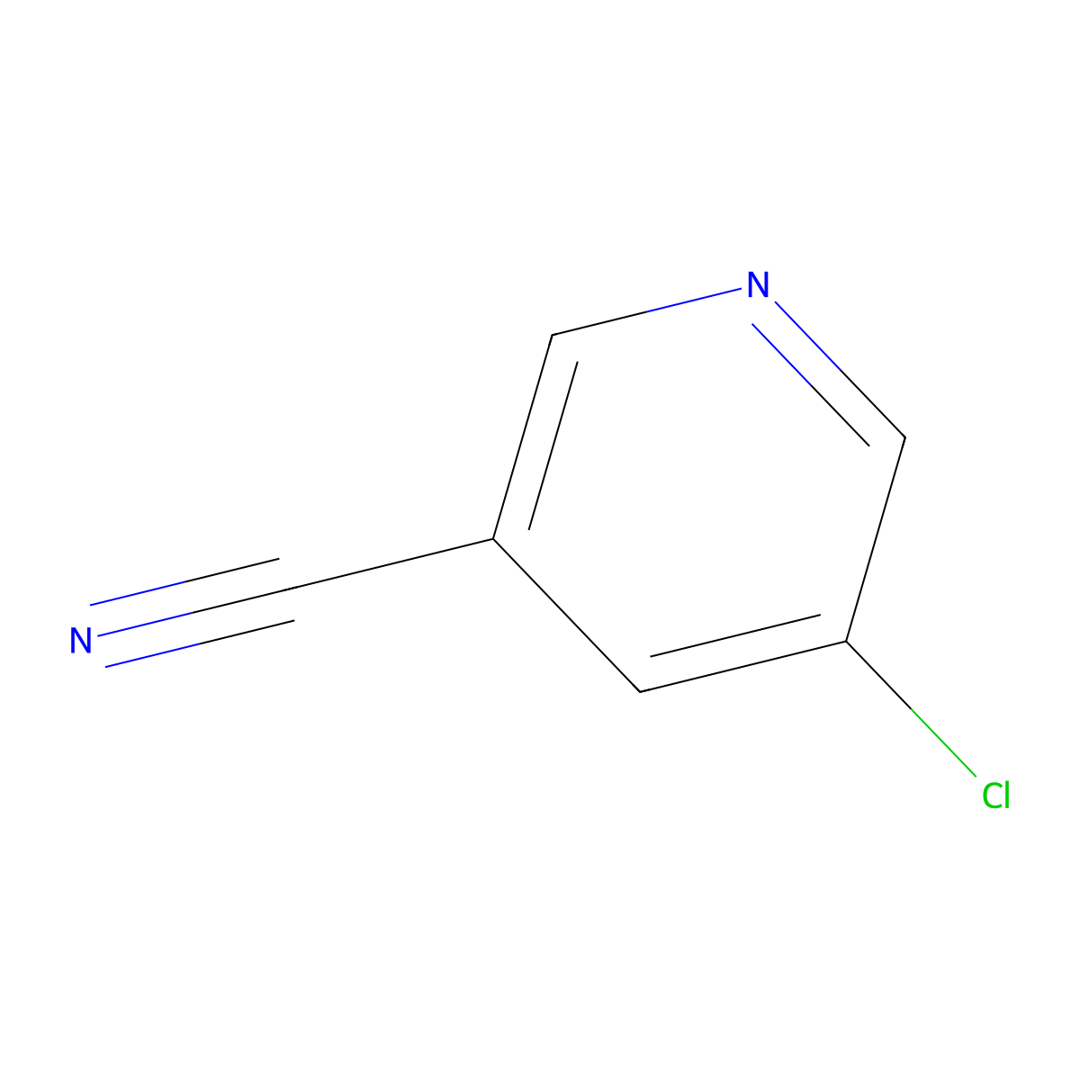 5-Chloropyridine-3-carbonitrile molecular structure, CAS 51269-82-0