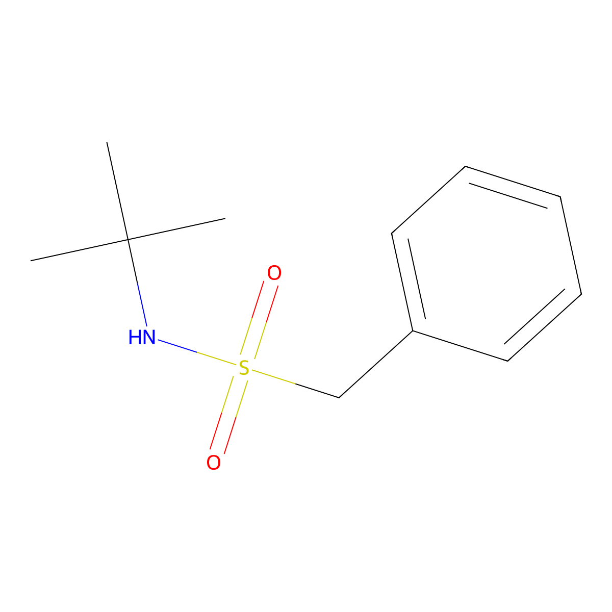 N-tert-butyl-1-phenylmethanesulfonamide molecular structure, CAS 51270-35-0