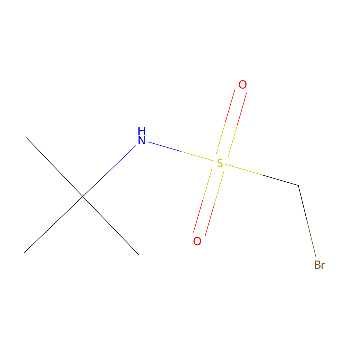 1-bromo-N-tert-butylmethanesulfonamide molecular structure, CAS 51270-36-1