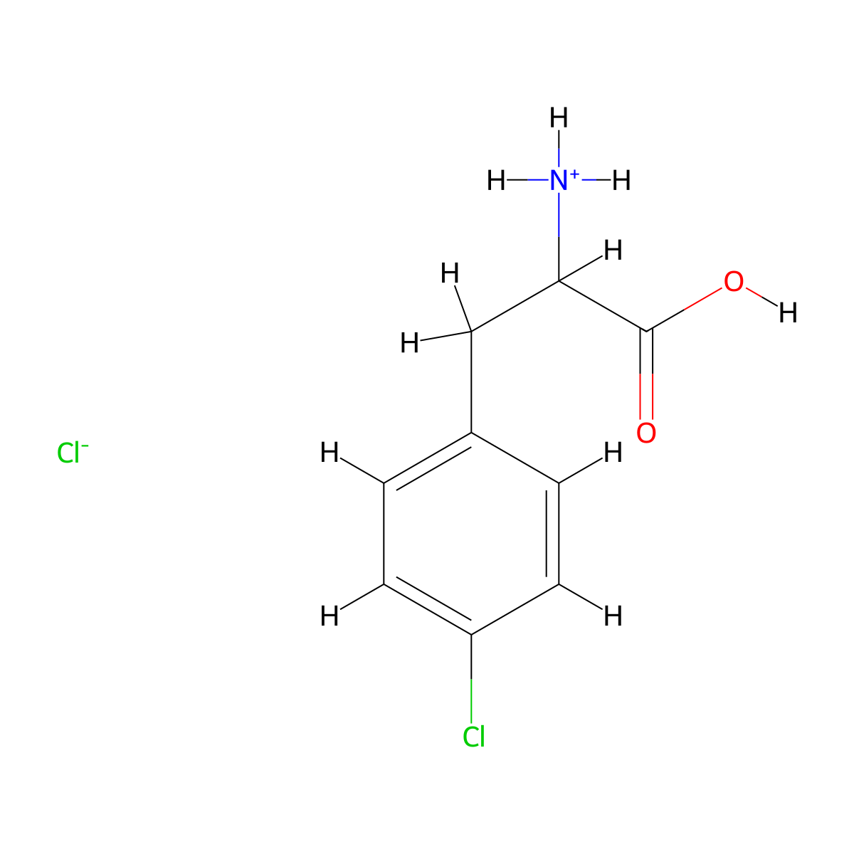 DL-p-Chlorophenylalanine hydrochloride molecular structure, CAS 51274-82-9