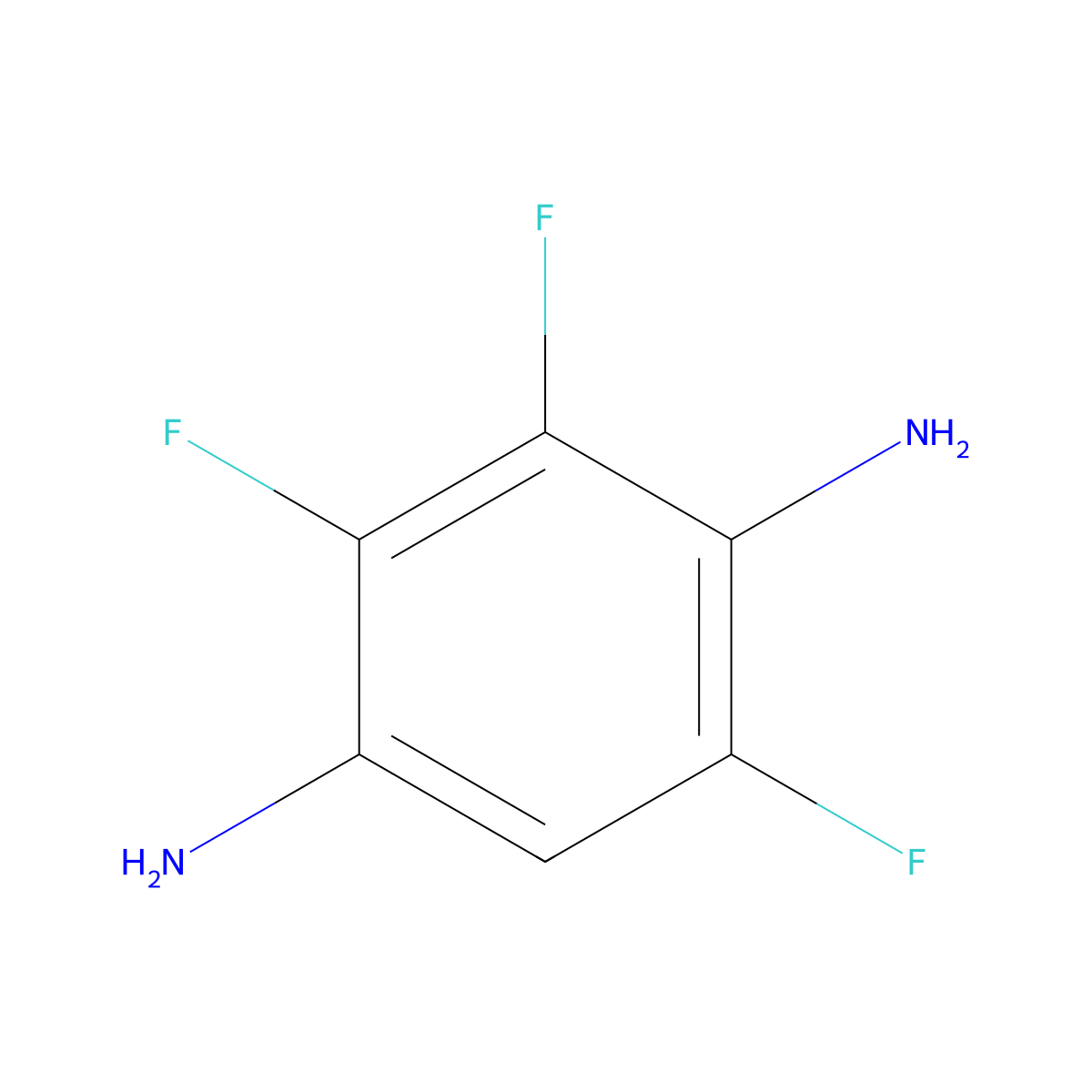 2,3,5-Trifluorobenzene-1,4-diamine molecular structure, CAS 512778-65-3