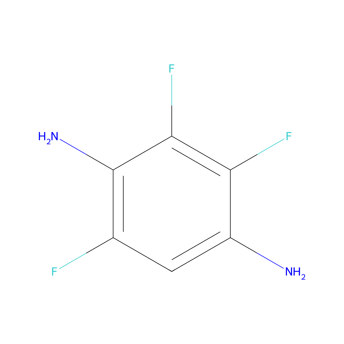 2,3,5-Trifluorobenzene-1,4-diamine molecular structure, CAS 512778-65-3
