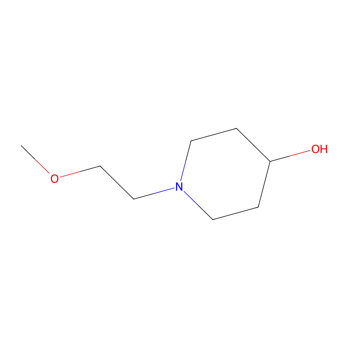 1-(2-Methoxyethyl)piperidin-4-ol molecular structure, CAS 512778-95-9