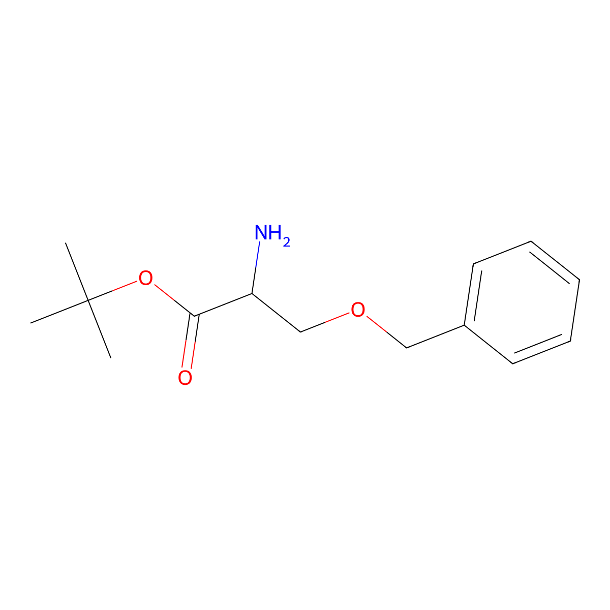 Tert-butyl (2R)-2-amino-3-(benzyloxy)propanoate molecular structure, CAS 512785-07-8