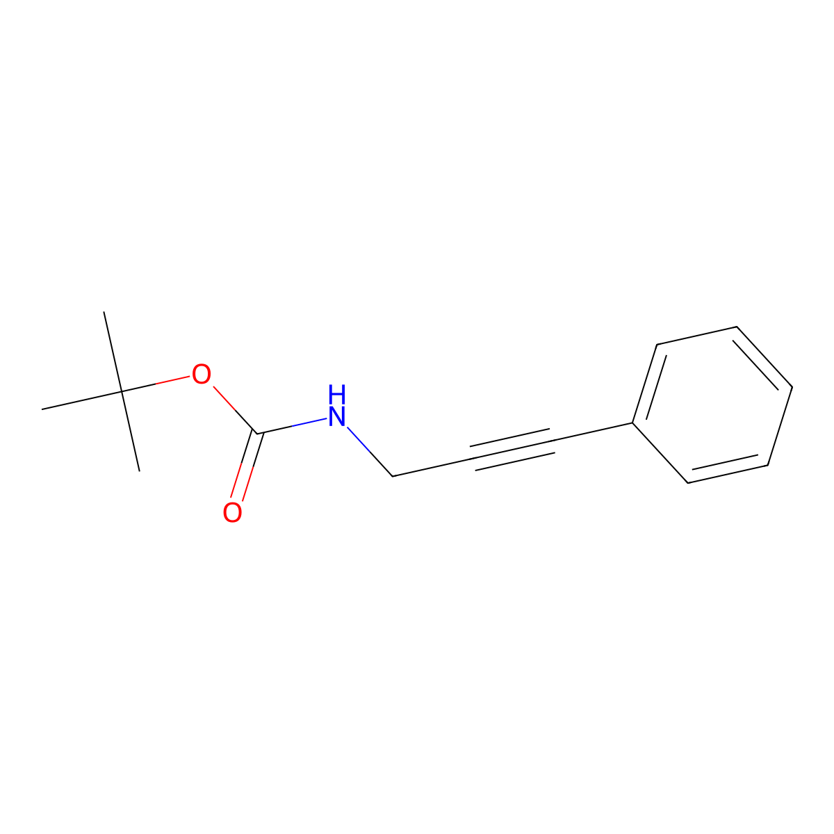 Tert-butyl 3-phenylprop-2-ynylcarbamate molecular structure, CAS 512785-77-2
