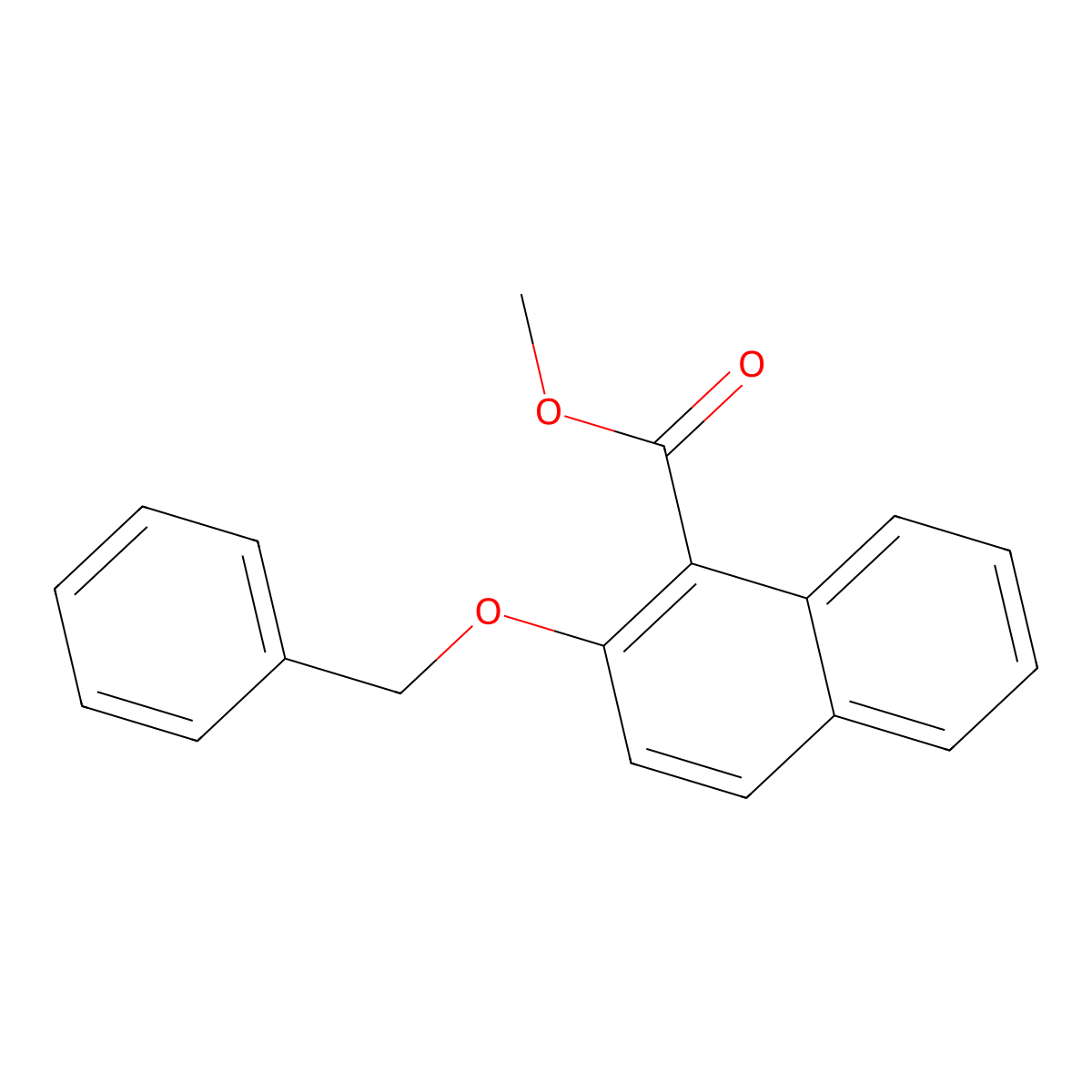 1-Naphthalenecarboxylic acid, 2-(phenylmethoxy)-, methyl ester molecular structure, CAS 512786-26-4
