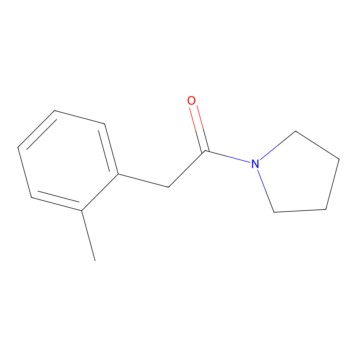 2-(2-Methylphenyl)-1-pyrrolidin-1-ylethanone molecular structure, CAS 512787-29-0