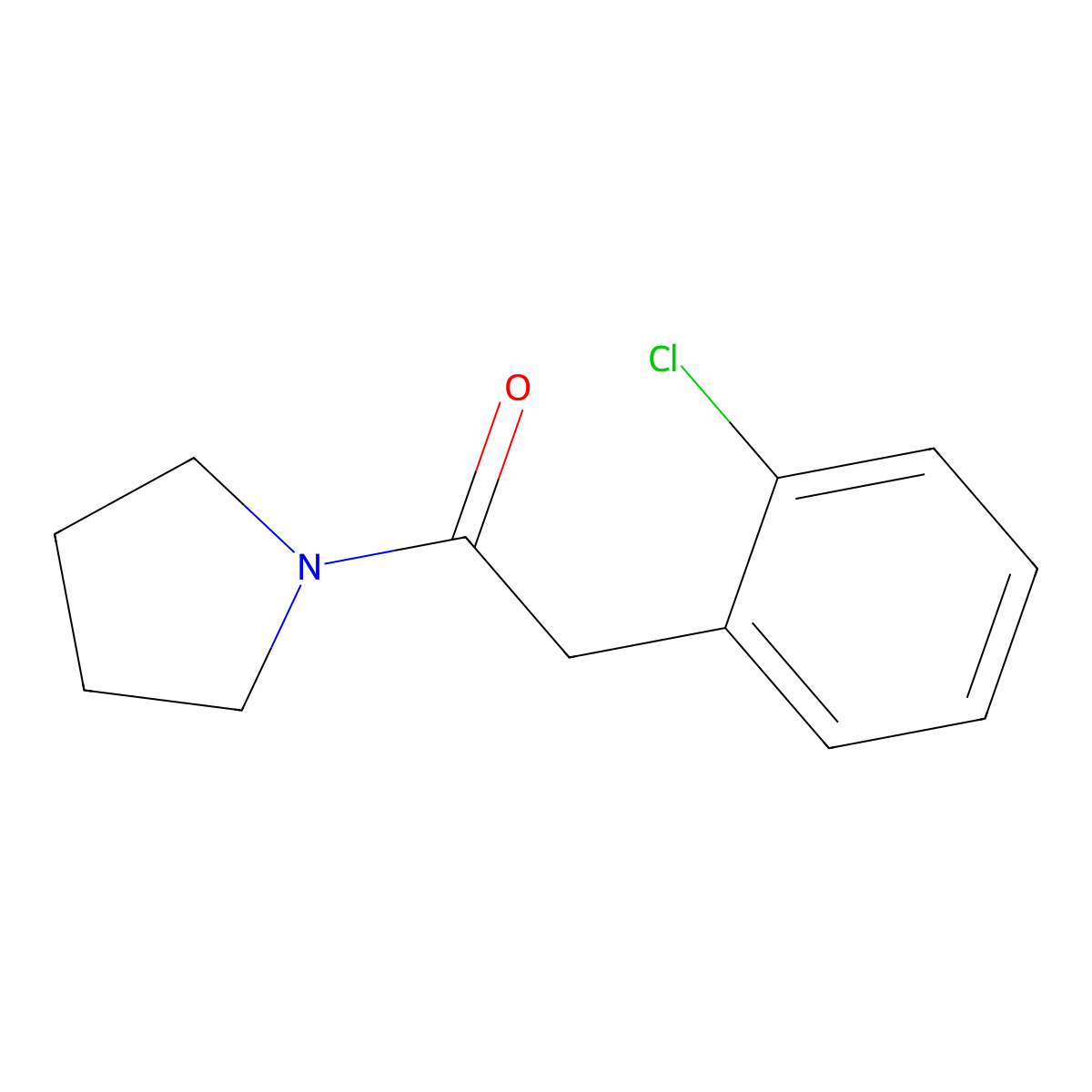 2-(2-Chlorophenyl)-1-pyrrolidin-1-ylethanone molecular structure, CAS 512787-31-4