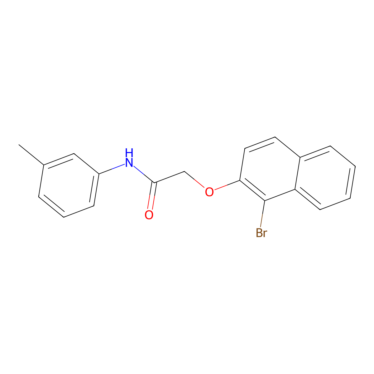 2-[(1-bromo-2-naphthyl)oxy]-N-(3-methylphenyl)acetamide molecular structure, CAS 512796-05-3