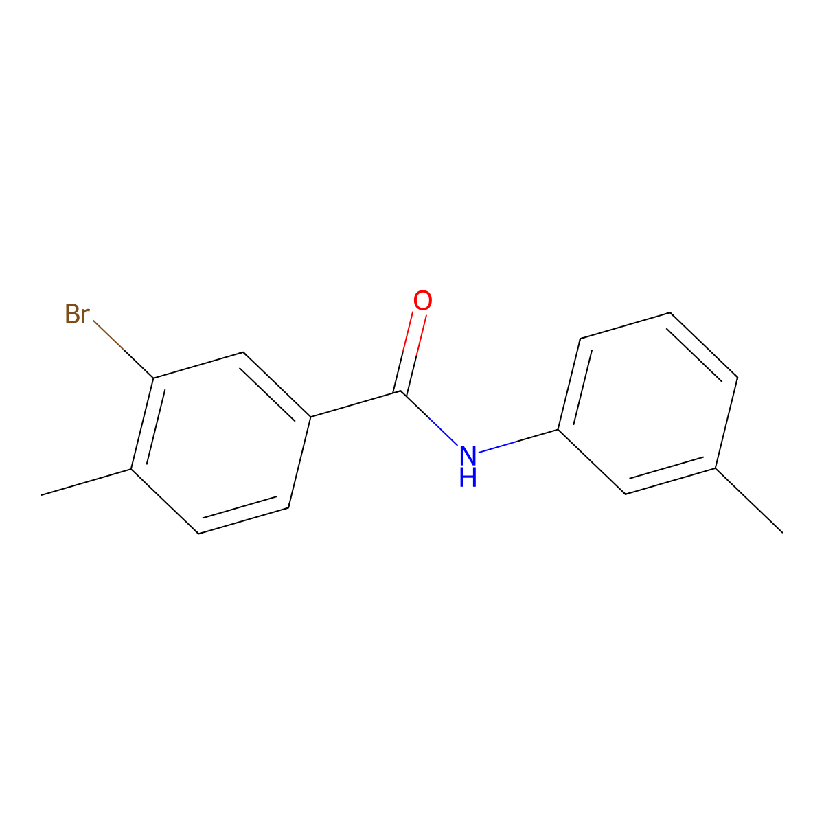 3-bromo-4-methyl-N-(3-methylphenyl)benzamide molecular structure, CAS 512796-08-6