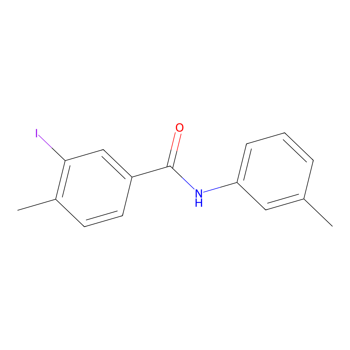 3-iodo-4-methyl-N-(3-methylphenyl)benzamide molecular structure, CAS 512796-13-3