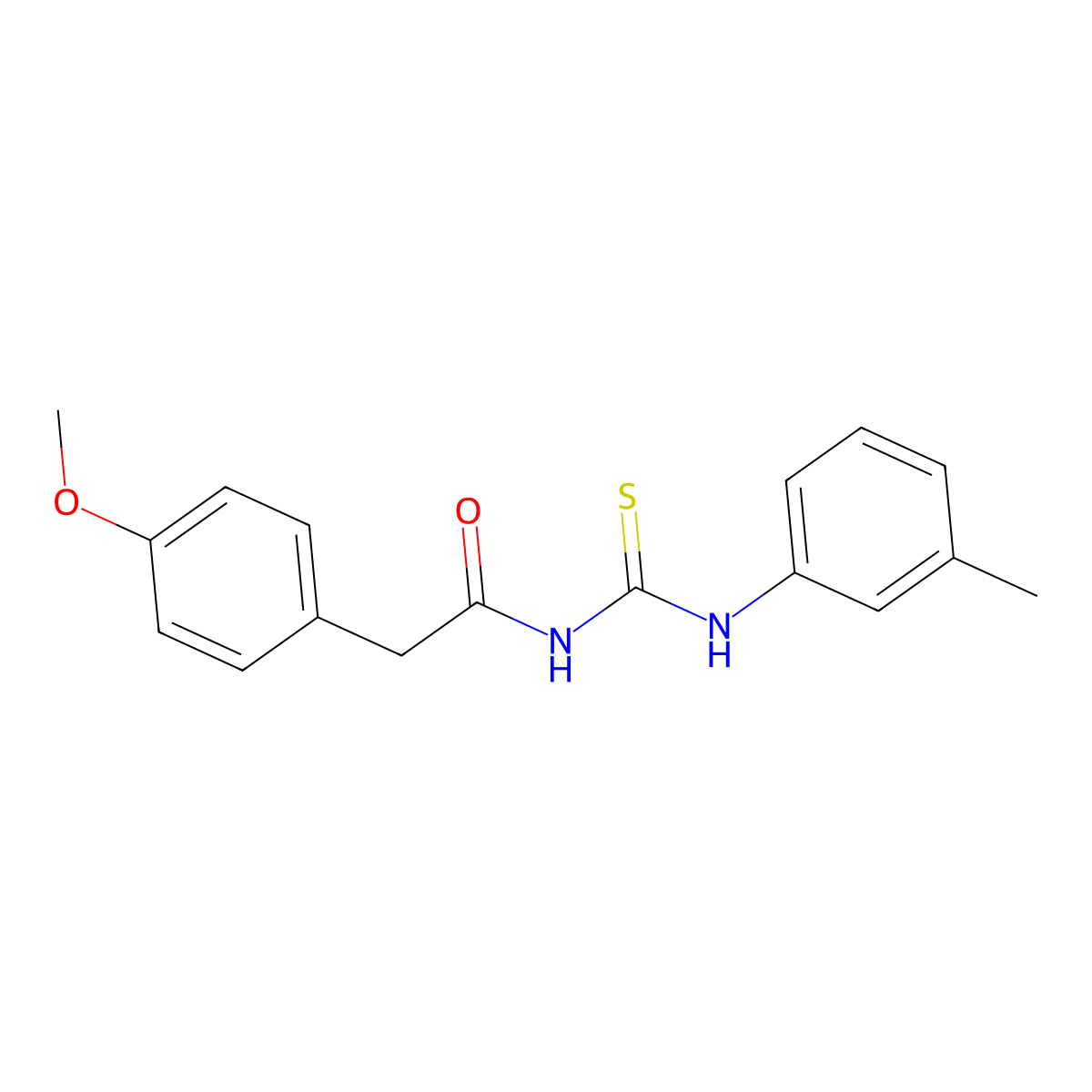 2-(4-methoxyphenyl)-N-[(3-methylphenyl)carbamothioyl]acetamide molecular structure, CAS 512796-21-3