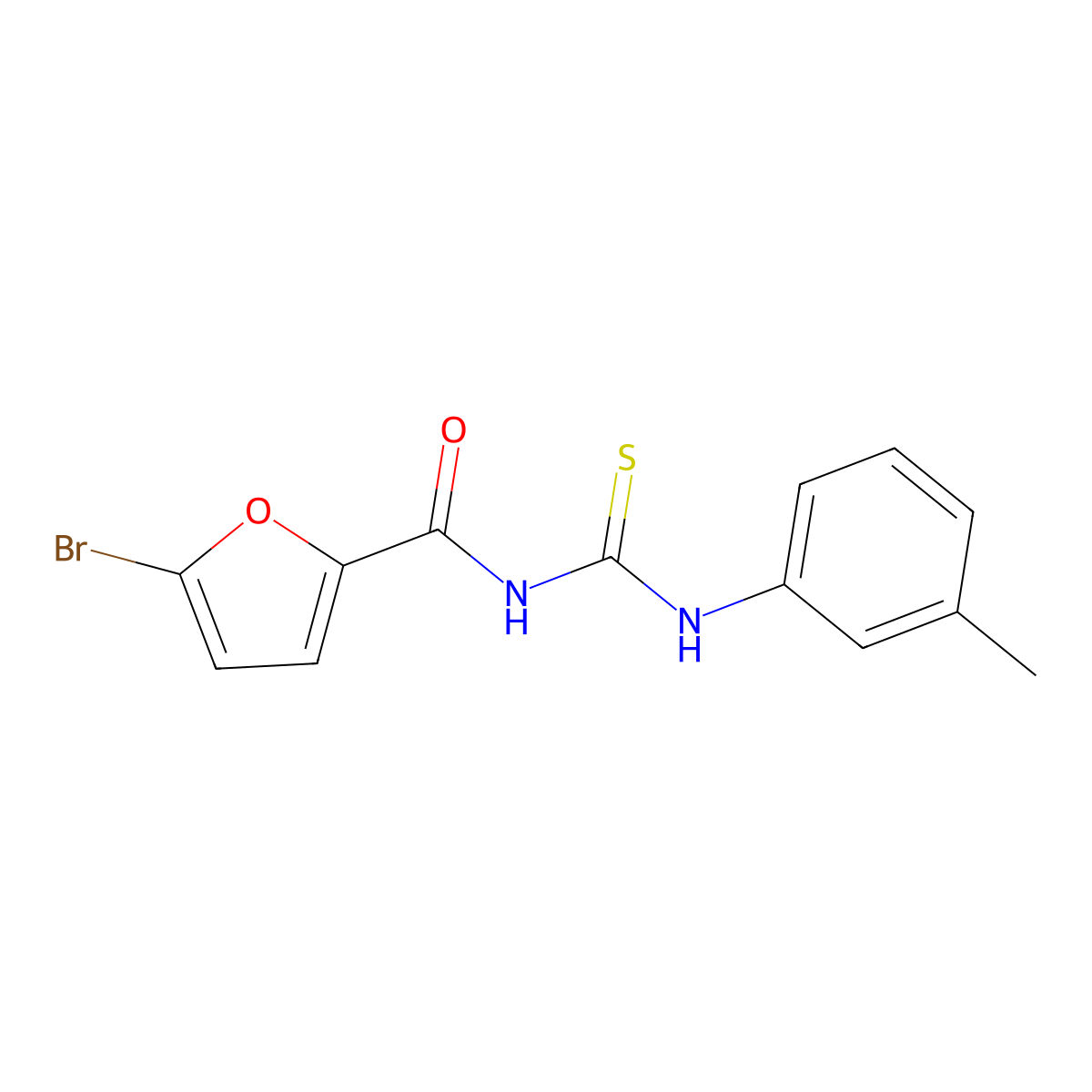 5-bromo-N-[(3-methylphenyl)carbamothioyl]furan-2-carboxamide molecular structure, CAS 512796-22-4