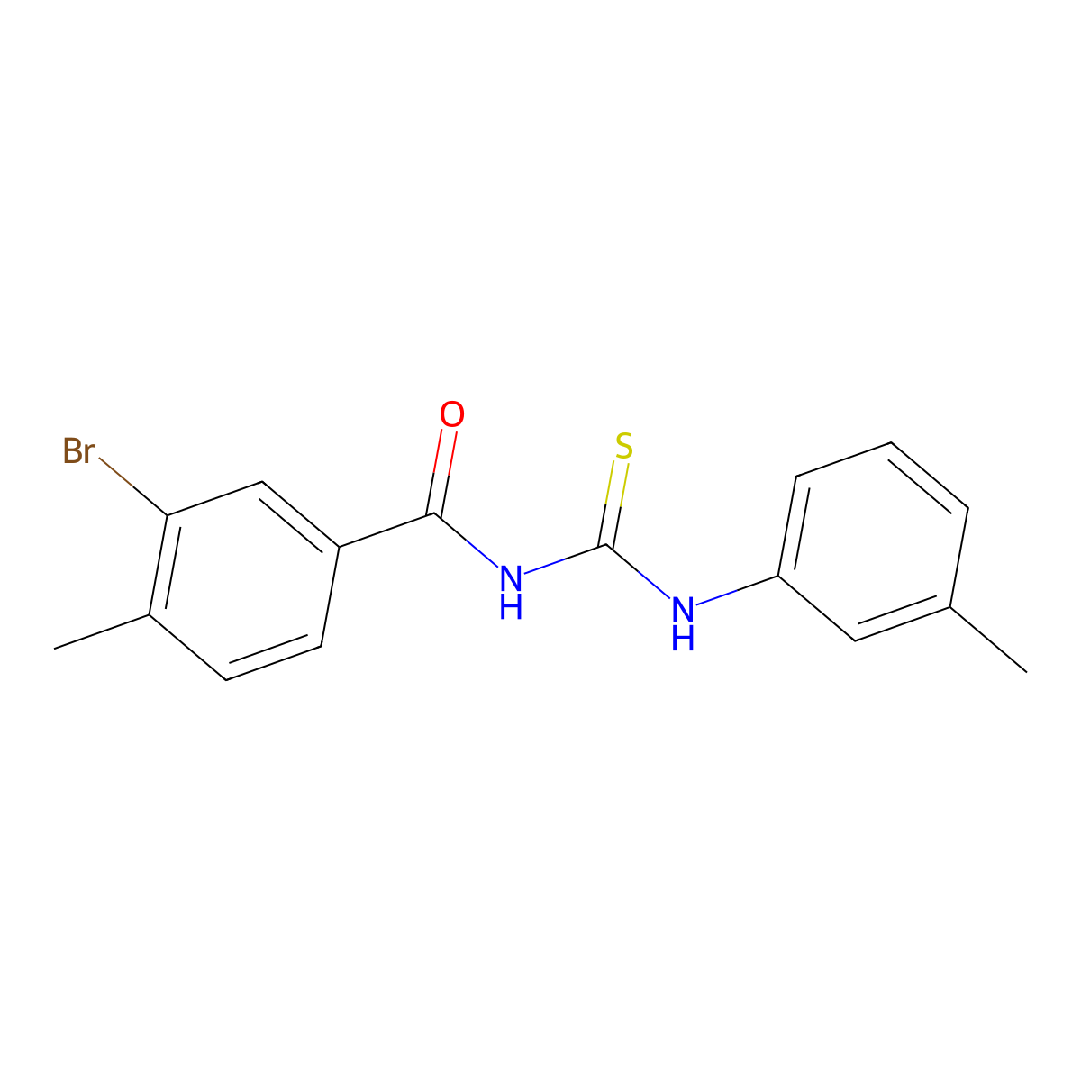 3-bromo-4-methyl-N-[(3-methylphenyl)carbamothioyl]benzamide molecular structure, CAS 512796-26-8