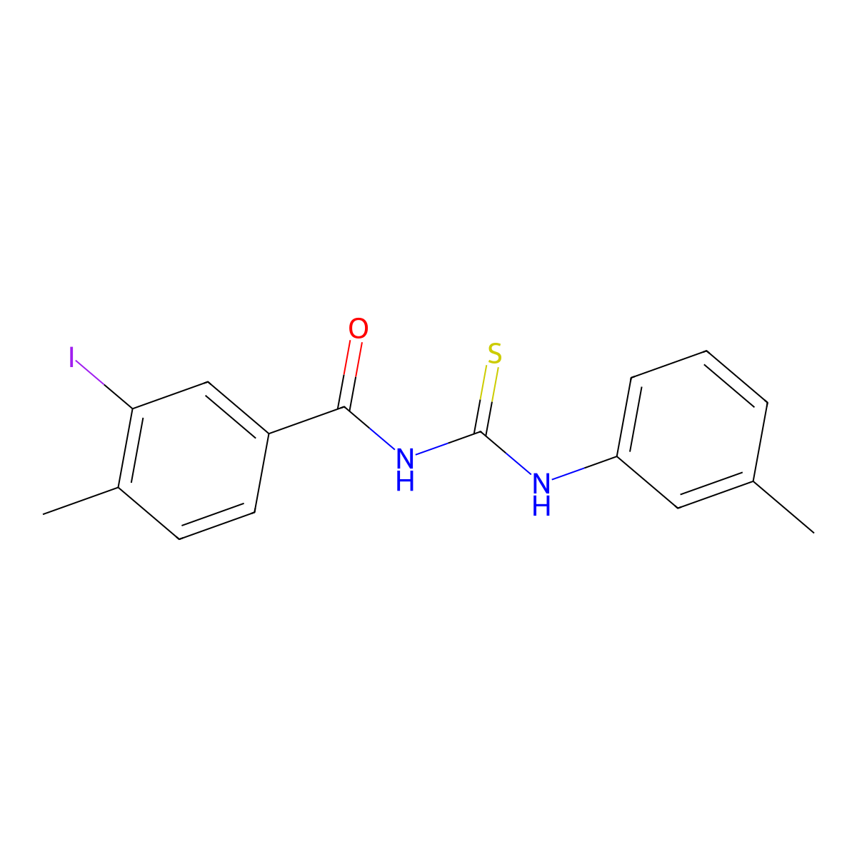 3-iodo-4-methyl-N-[(3-methylphenyl)carbamothioyl]benzamide molecular structure, CAS 512796-30-4