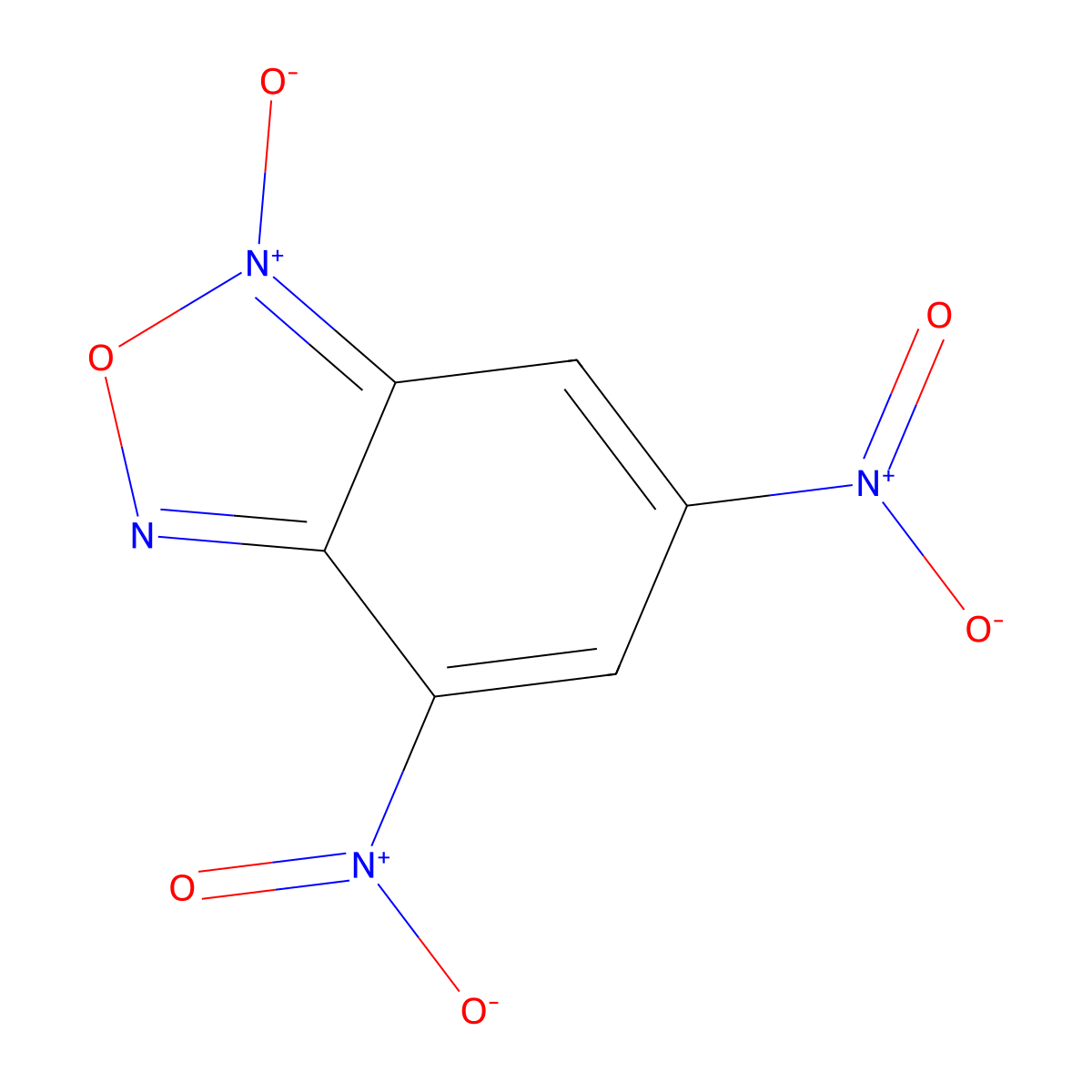4,6-Dinitrobenzofuroxan molecular structure, CAS 5128-28-9
