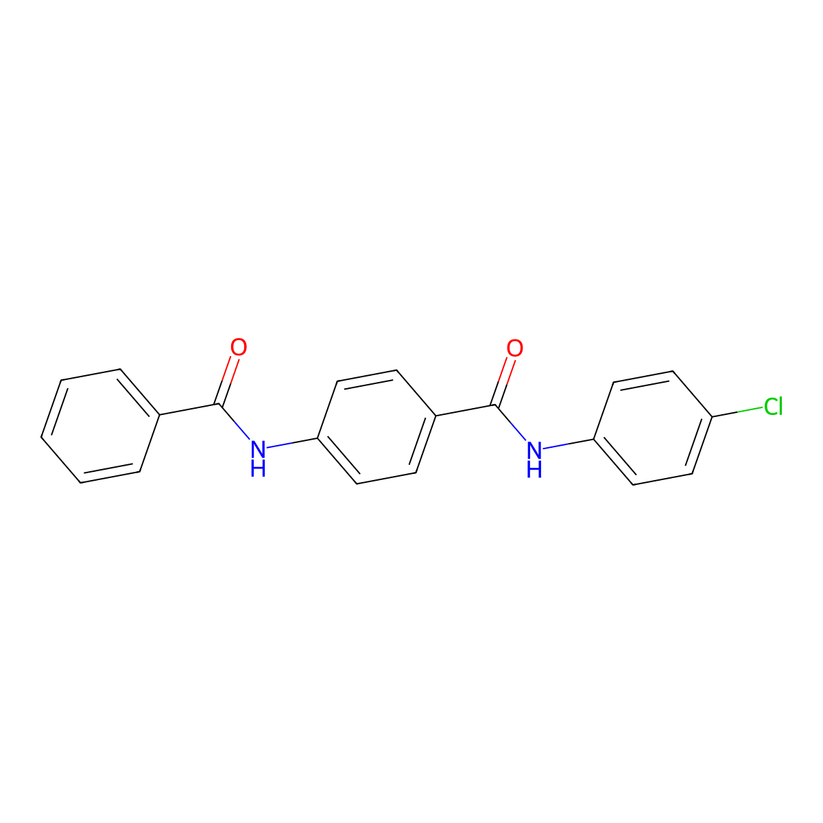 4-benzamido-N-(4-chlorophenyl)benzamide molecular structure, CAS 5128-53-0