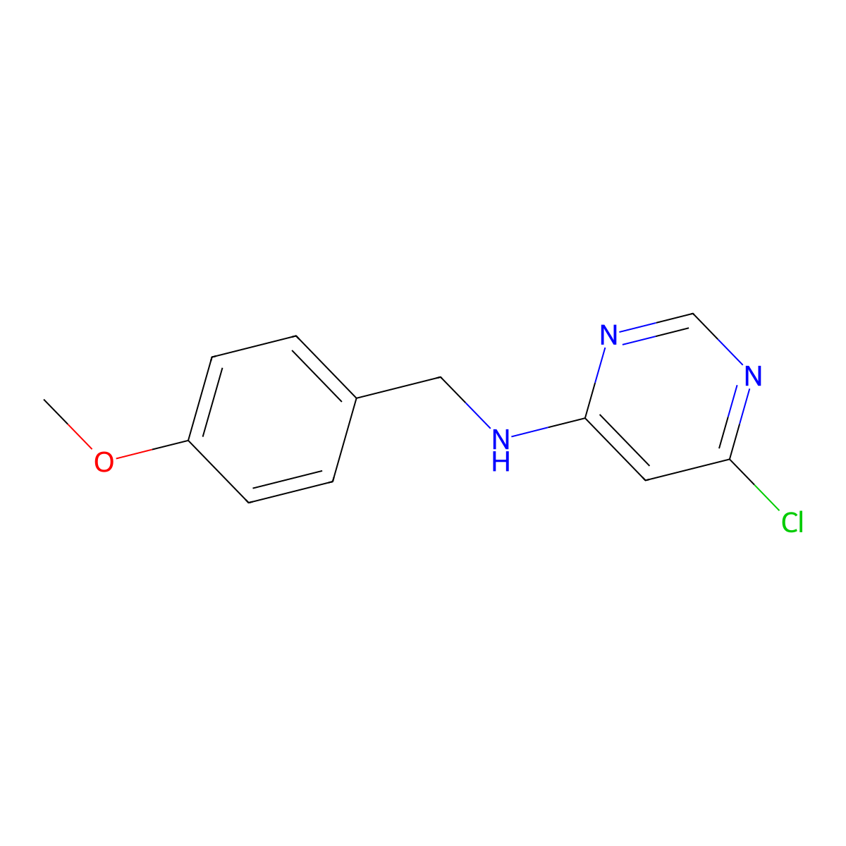 6-Chloro-N-(4-methoxybenzyl)pyrimidin-4-amine molecular structure, CAS 512803-44-0