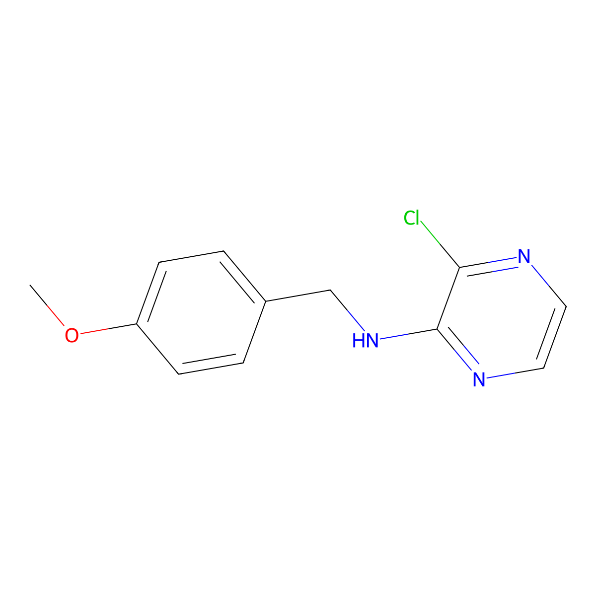 3-Chloro-n-(4-methoxybenzyl)pyrazin-2-amine molecular structure, CAS 512803-49-5