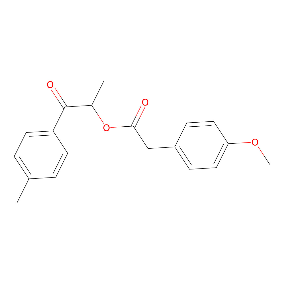 1-Methyl-2-(4-methylphenyl)-2-oxoethyl (4-methoxyphenyl)acetate molecular structure, CAS 512806-71-2